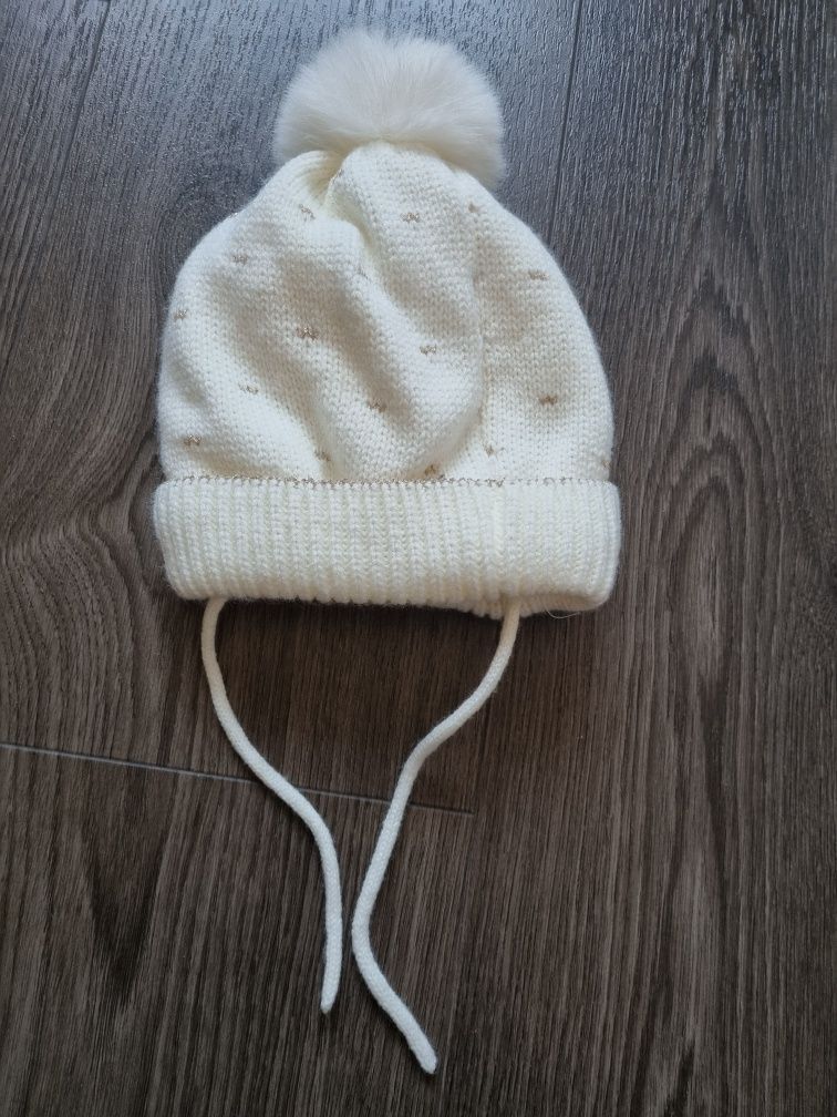 Czapeczka czapka zimowa z pomponem 74/80 So Cute
