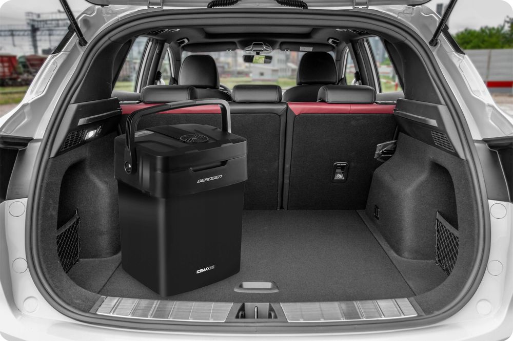 lodówka turystyczna samochodowa 12v/230v usb 29l czarna funk. grzania