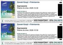 Bilety do Zamku Książ + Palmiarnia. podwójne vouchery