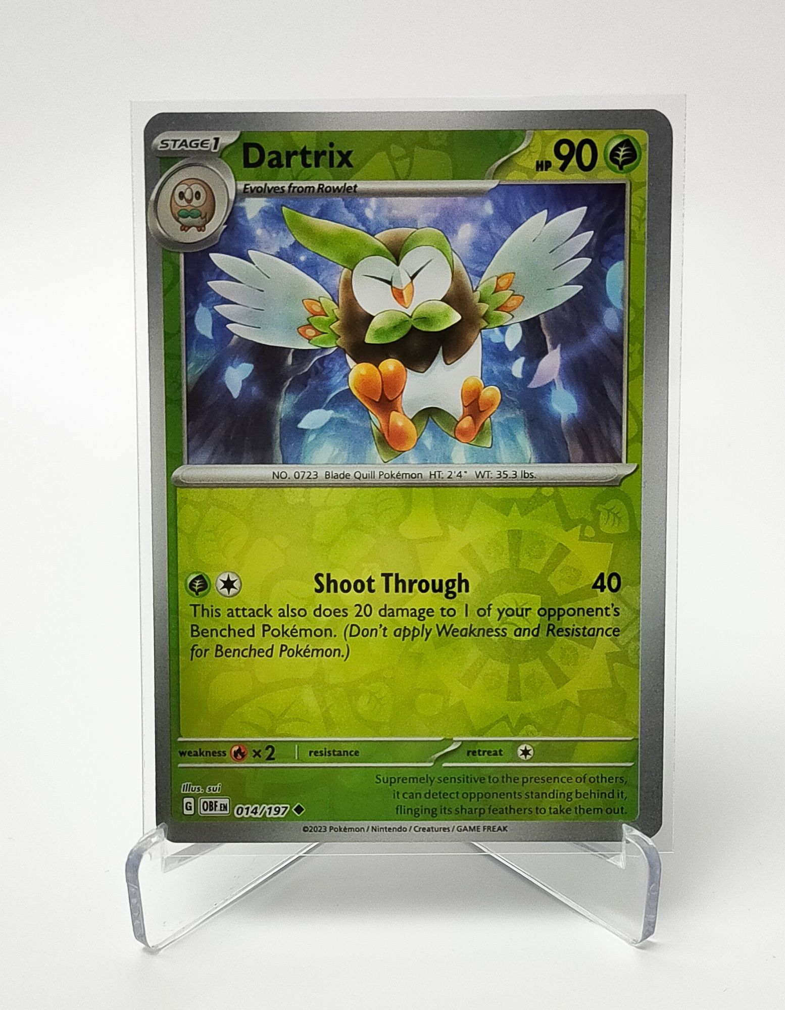 Dartix 014/197 reverse holo karta pokemon Obsidian Flames