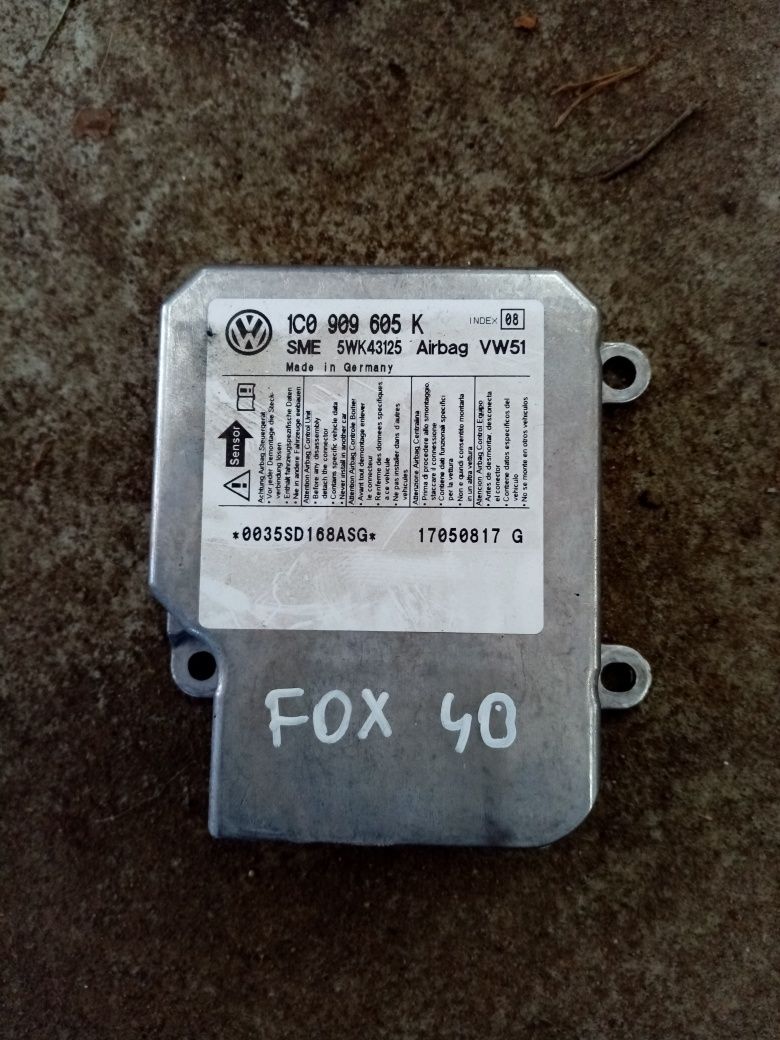 Moduł sensor sterownik Airbag poduszek powietrznych VW Fox 1C0 605K