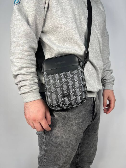 Мужская сумка через плечо Лакоста, барсетка Lacoste