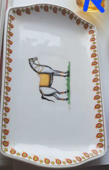 Porcelana tacka plyta świat bursztynu antyki starocie prl bizuteria