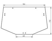 John Deere 6010, 6100, 6110, PREMIUM, 6630  - szyba tylna S 34