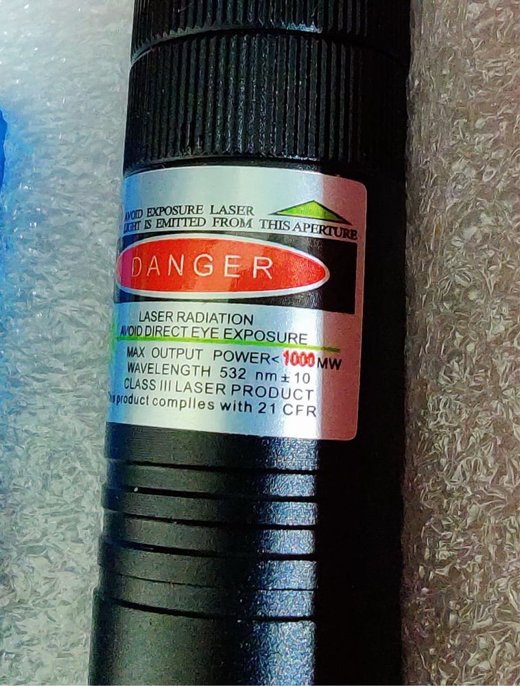 Ponteiro laser verde longo alcance com 1000mW