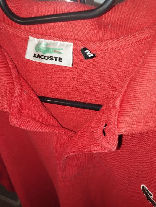 Czerwona koszulka polo lacoste