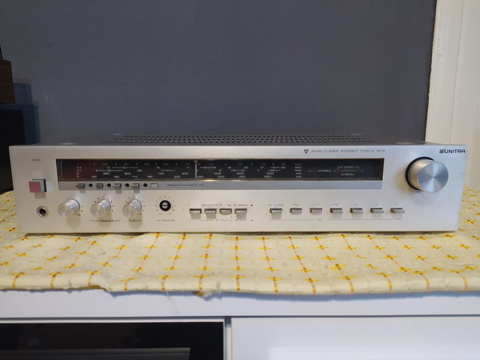 Amplituner Unitra Tosca 303, pierwszy właściciel, przestrojone radio
