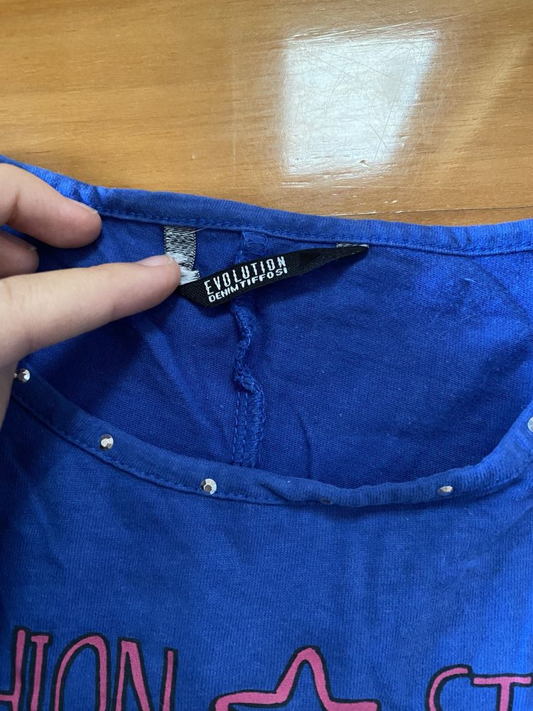 Camisola manga comprida longa azul escura tiffosi 12 anos