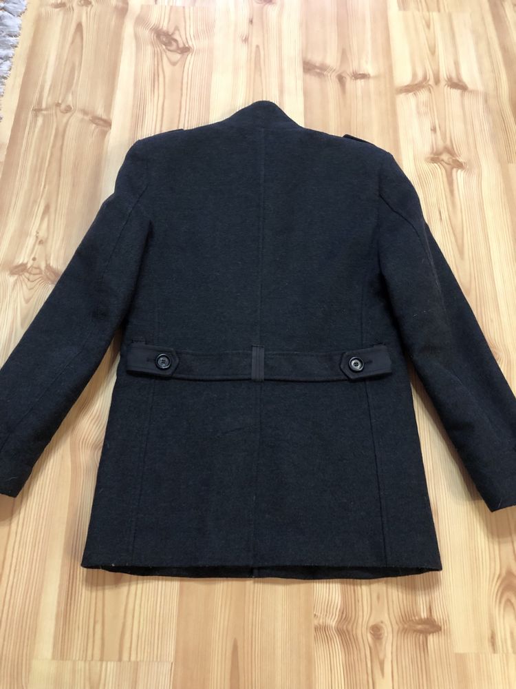 Продам чоловіче пальто з утепленням 48 розмір темно-сіре