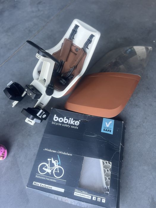 Fotelik na rower przedni przod Bobike Mini exclusive z oslonka