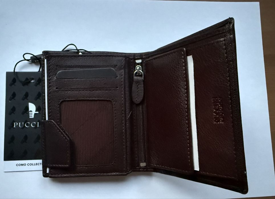 Portfel skórzany Puccini – nowy, markowy