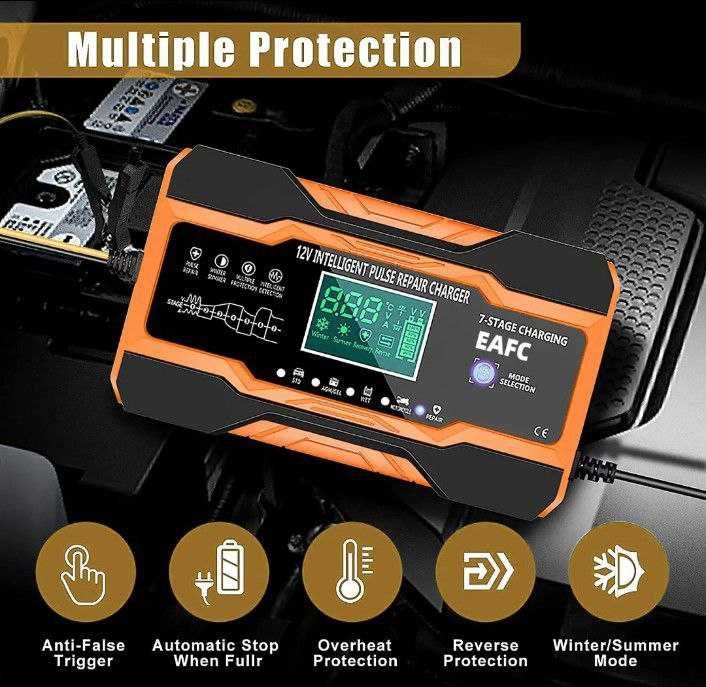 Автоматическое зарядное устройство для аккумуляторов 12V 12A