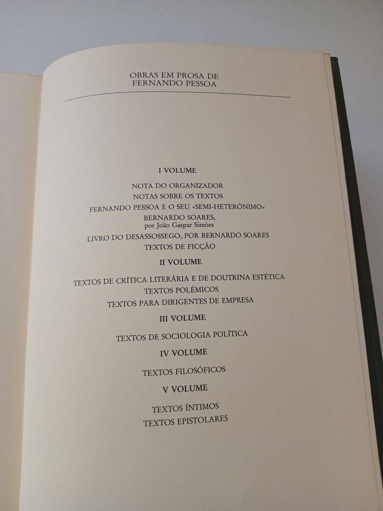 Livro de Fernando Pessoa - Obras em Prosa