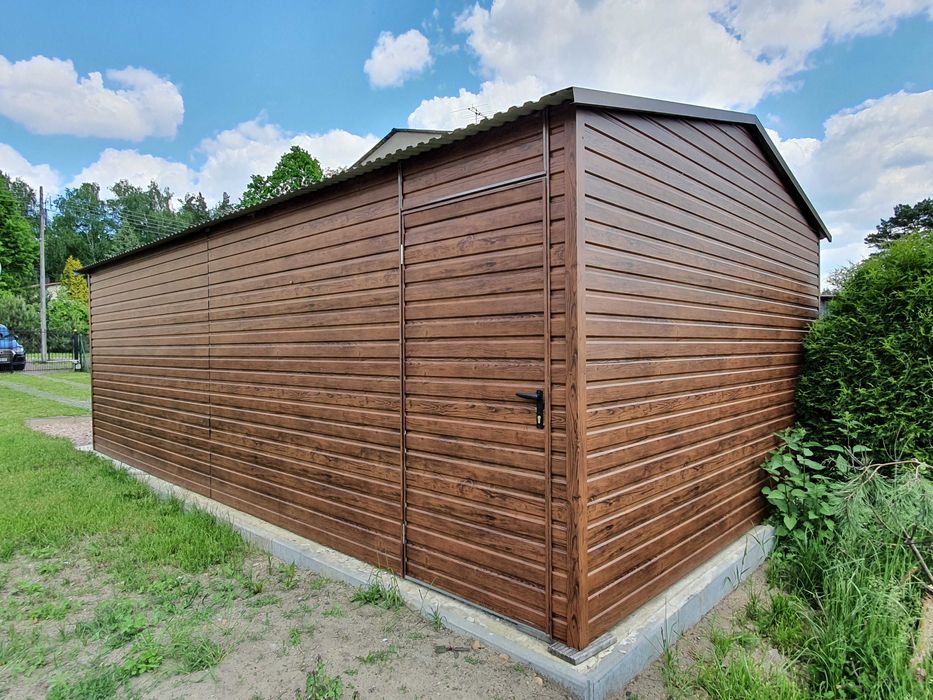 Garaż Blaszany 4x5 Blaszak Drewnopodobny PREMIUM garaże WZMOCNIONE !!!