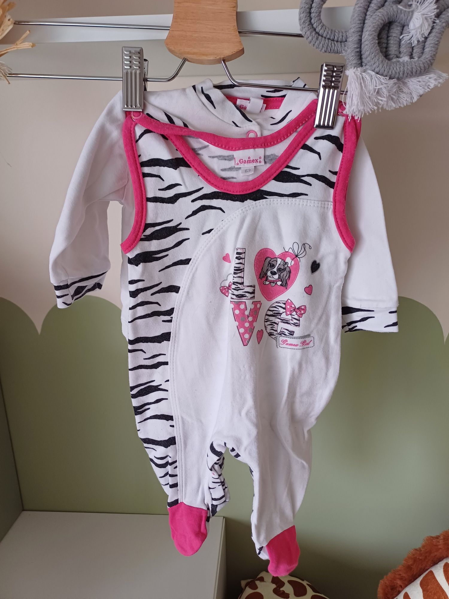 Zestaw gamex r.62 Kaftan i śpioszki