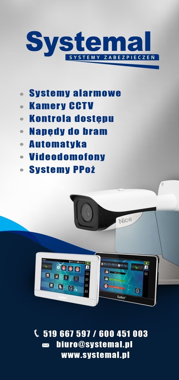 Alarmy Kamery Napędy do bram Domofony Videodomofony