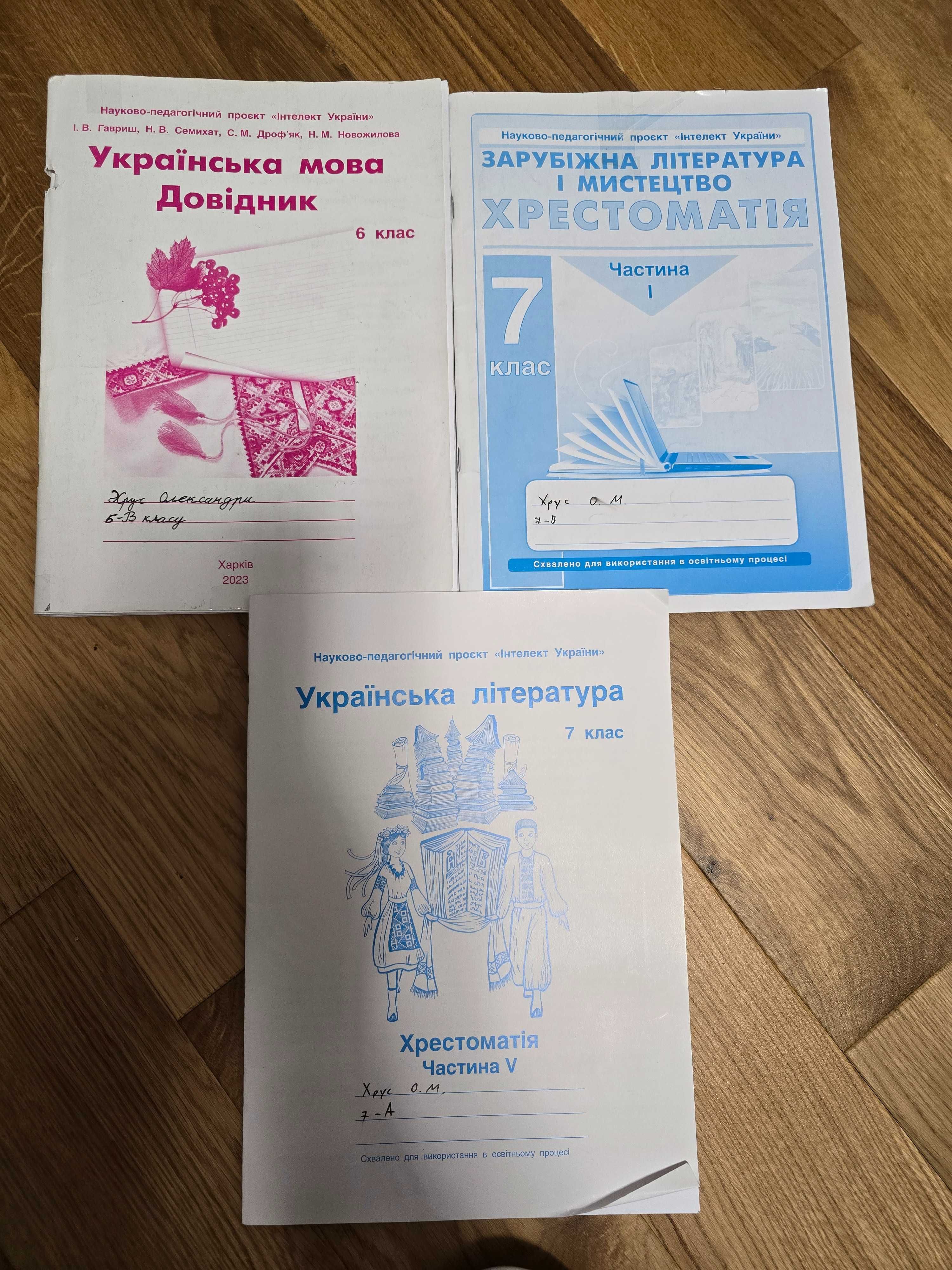 Інтелект України 7 клас,  довідники