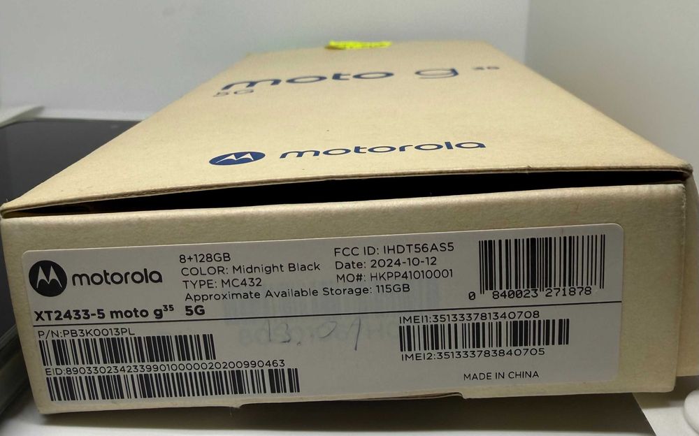 Motorola g 35 5g 8+128GB Midnight Black blokada SIM na części / Raków