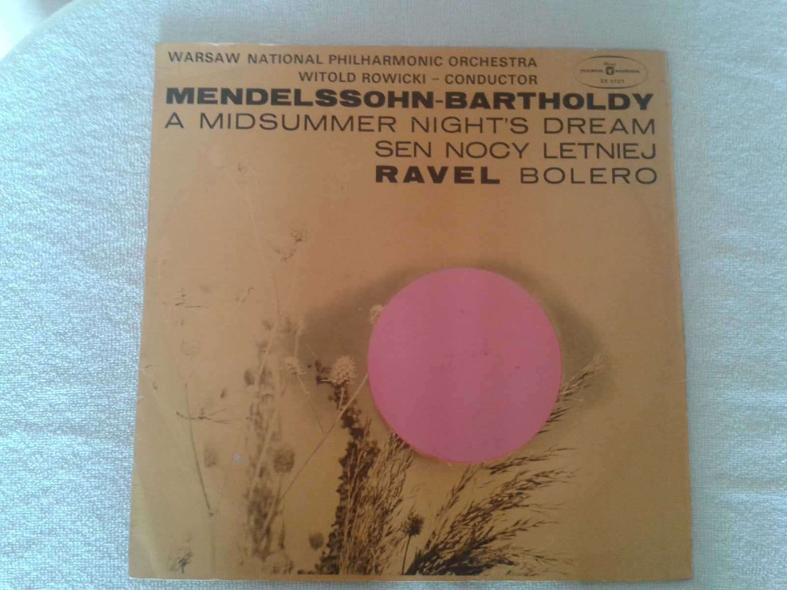 płyta winylowe Mendelssohn,, Sen nocy letniej,, i Ravel,, Bolero,,
