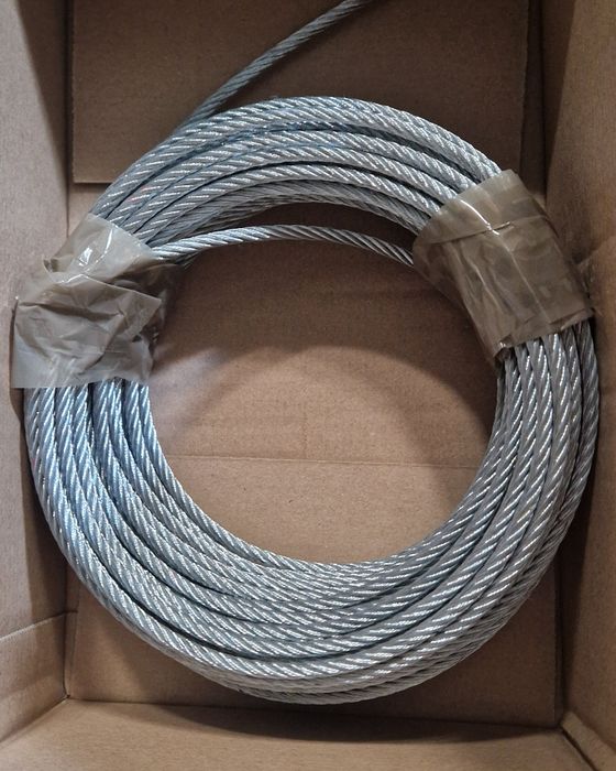 Linka stalowa ocynkowana 5mm lina 6x19 zwój 20 metrów NOWA