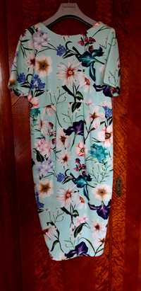 Sukienka ciążowa w kwiaty Asos krótki rękaw r.36