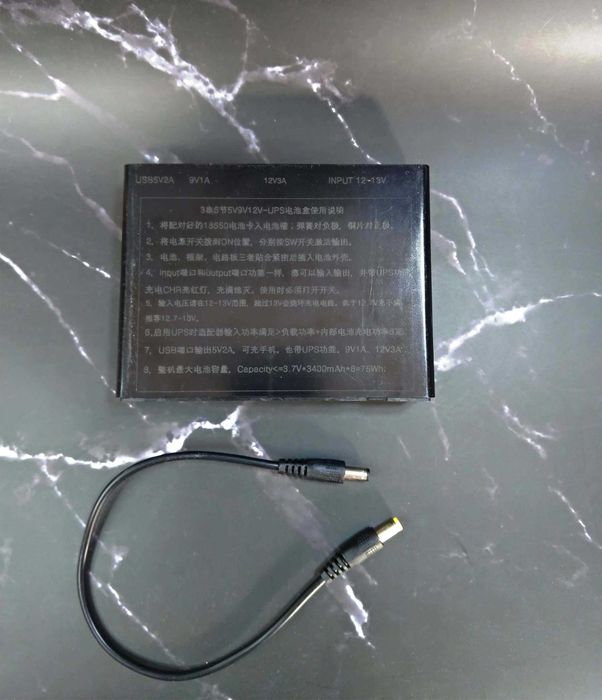 Повербанк з виходом 12 вольт для роутера, камери, термінала