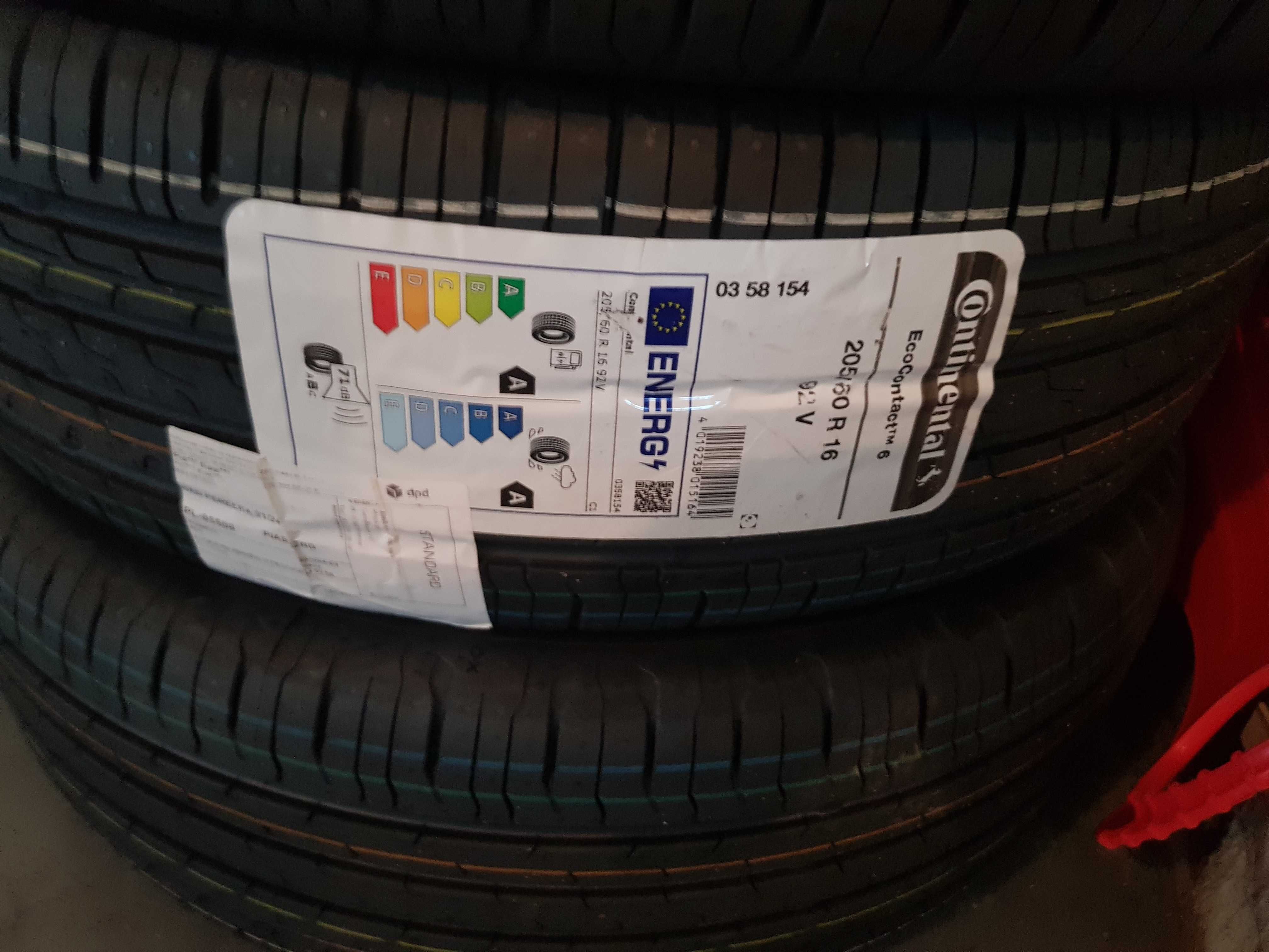 Opony letnie Continental  EcoContact 6 205/60 R16 92V