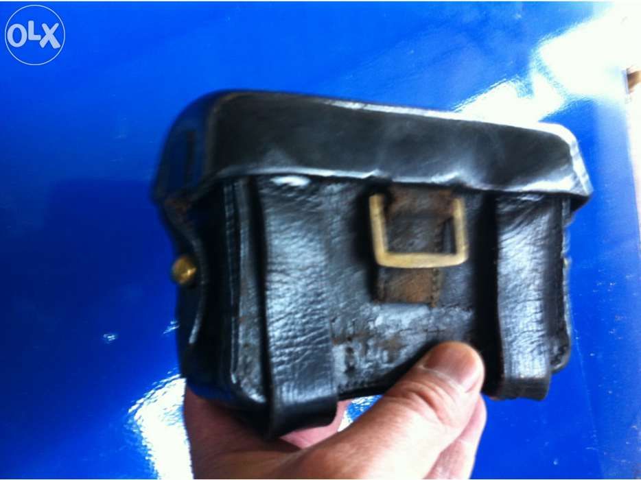 Bolça para telemóvel vintage porta munições preto e dourado