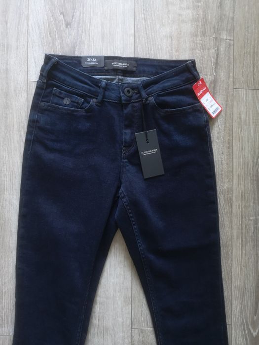 Spodnie nowe z metką Scotch & Soda jeans denim skinny fit granatowe