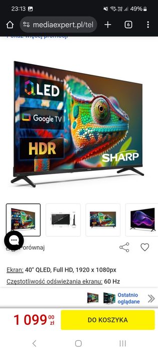 Telewizor SHARP 40HF3765E 40" QLED Google OS