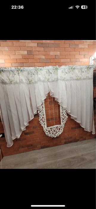 Firanki gotowe w kwiaty