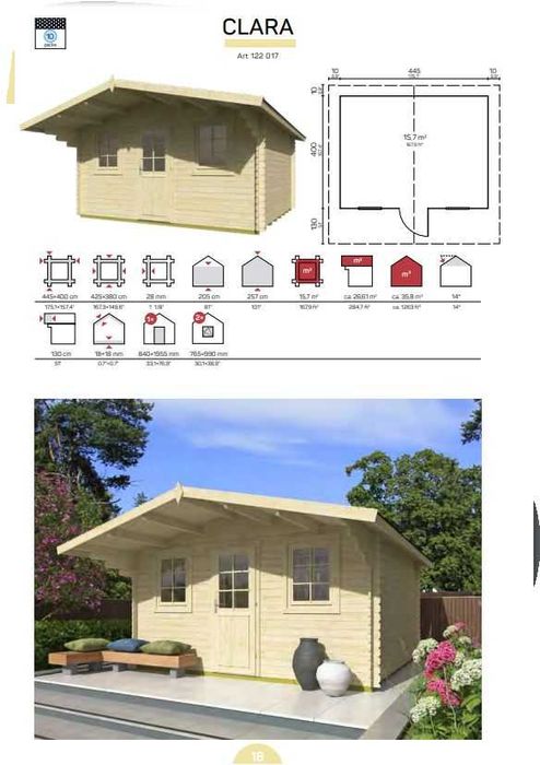 Bungalow de 18m2 - Modelo Clara