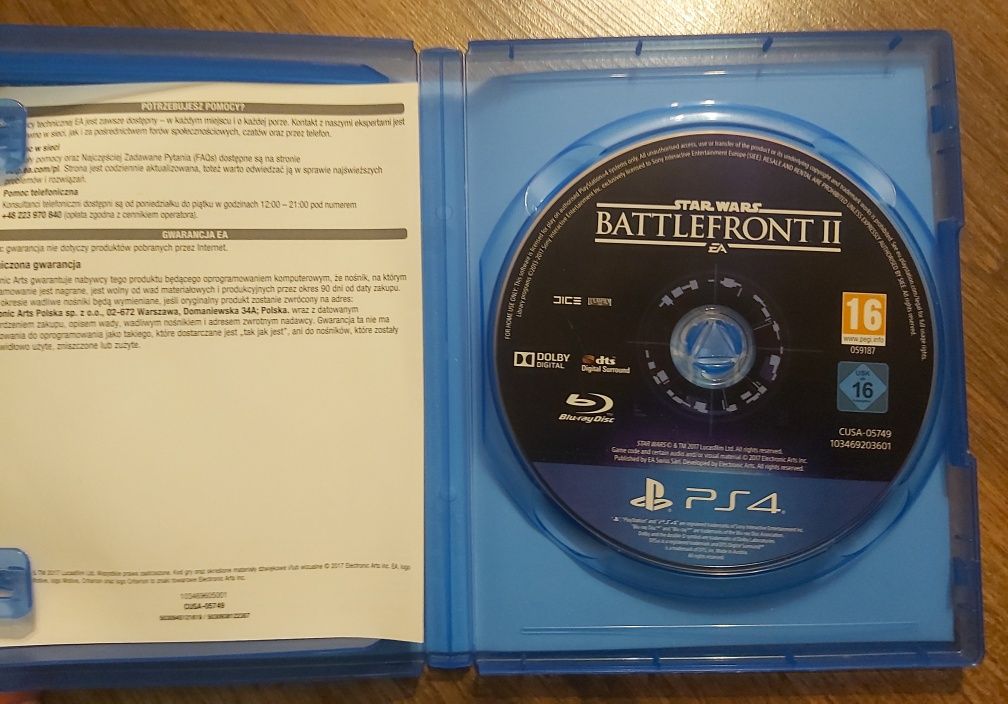 PS4 Star Wars Battlefront II polska wersja Dubbing 1-2 graczy