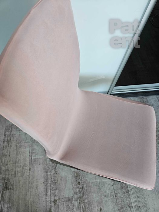 Pokrowce na krzesła elastyczne 4 sztuki różowe róż komplet