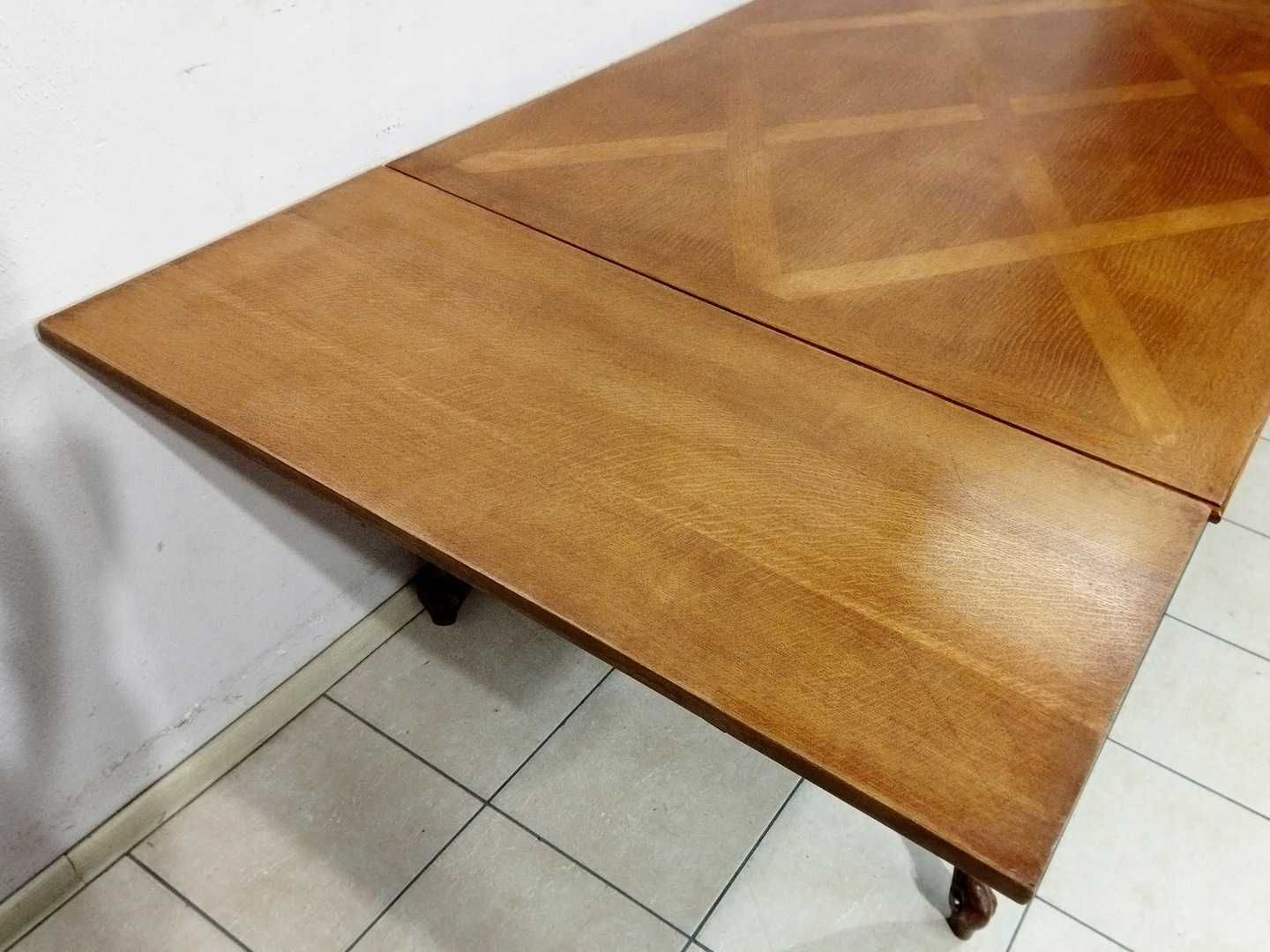 stylowy stół rozkładany ludwik + 6 krzeseł