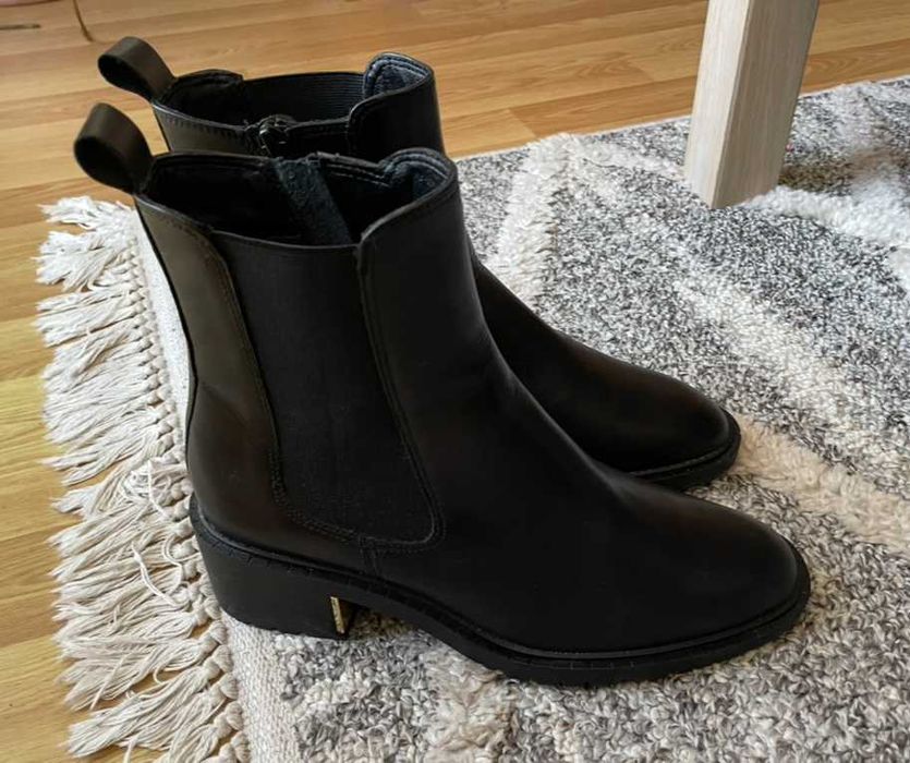 buty gino rossi skóra 36 skórzane botki wiosna jesień sztyblety