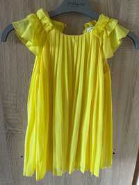 Sukienka żółta plisowana mayoral