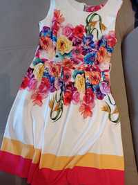 Sukienka w kwiaty r.S wesele komunia