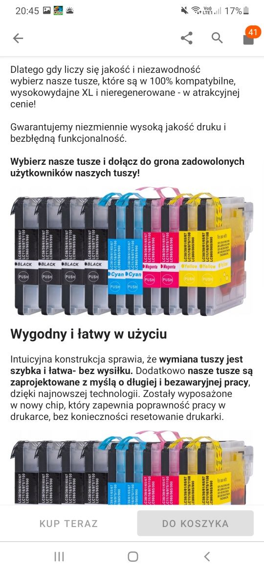 Tusze, tonery  do drukarek Brother