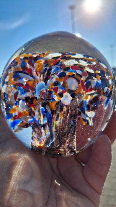 Murano przycisk do papieru duży 10 cm