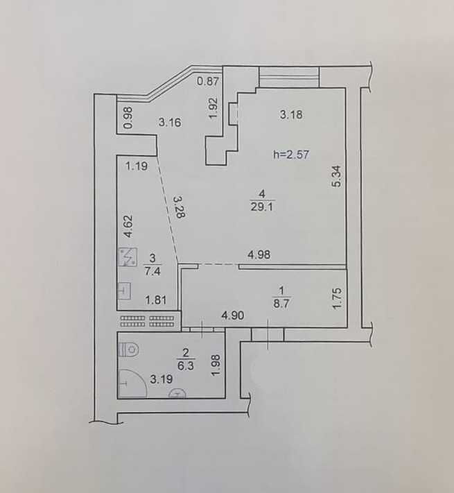 1-к студіо, пр-т Петра Григоренка 15, Позняки