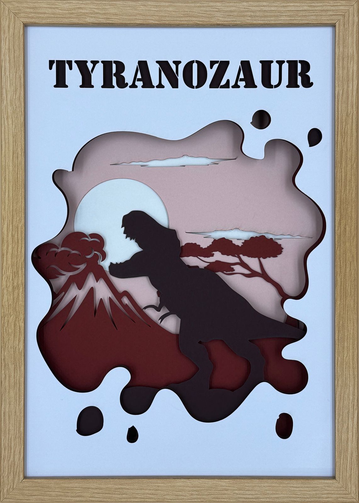 Ramka 3D Shadow Box Tyranozaur