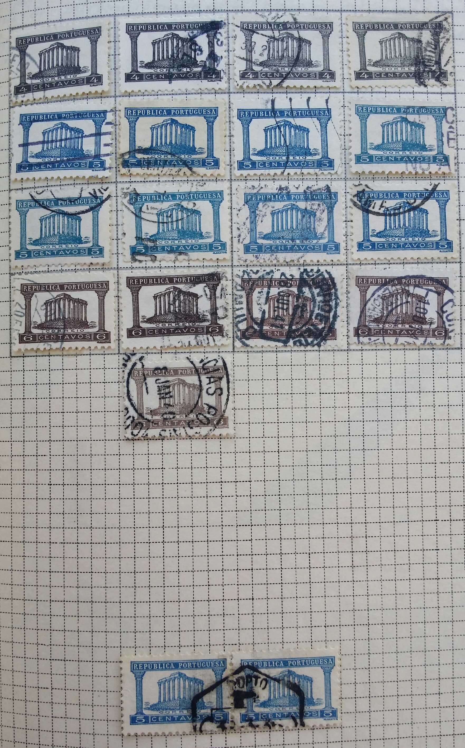 Filatelia selos Portugal templo de Diana 1935
