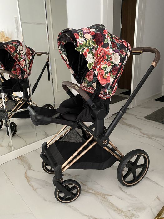 Cybex Priam 2.0 Rose Gold wózek spacerowy Spring Blossom Dark