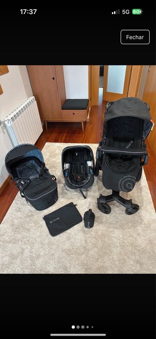 Trio Concord com base isofix cor preta