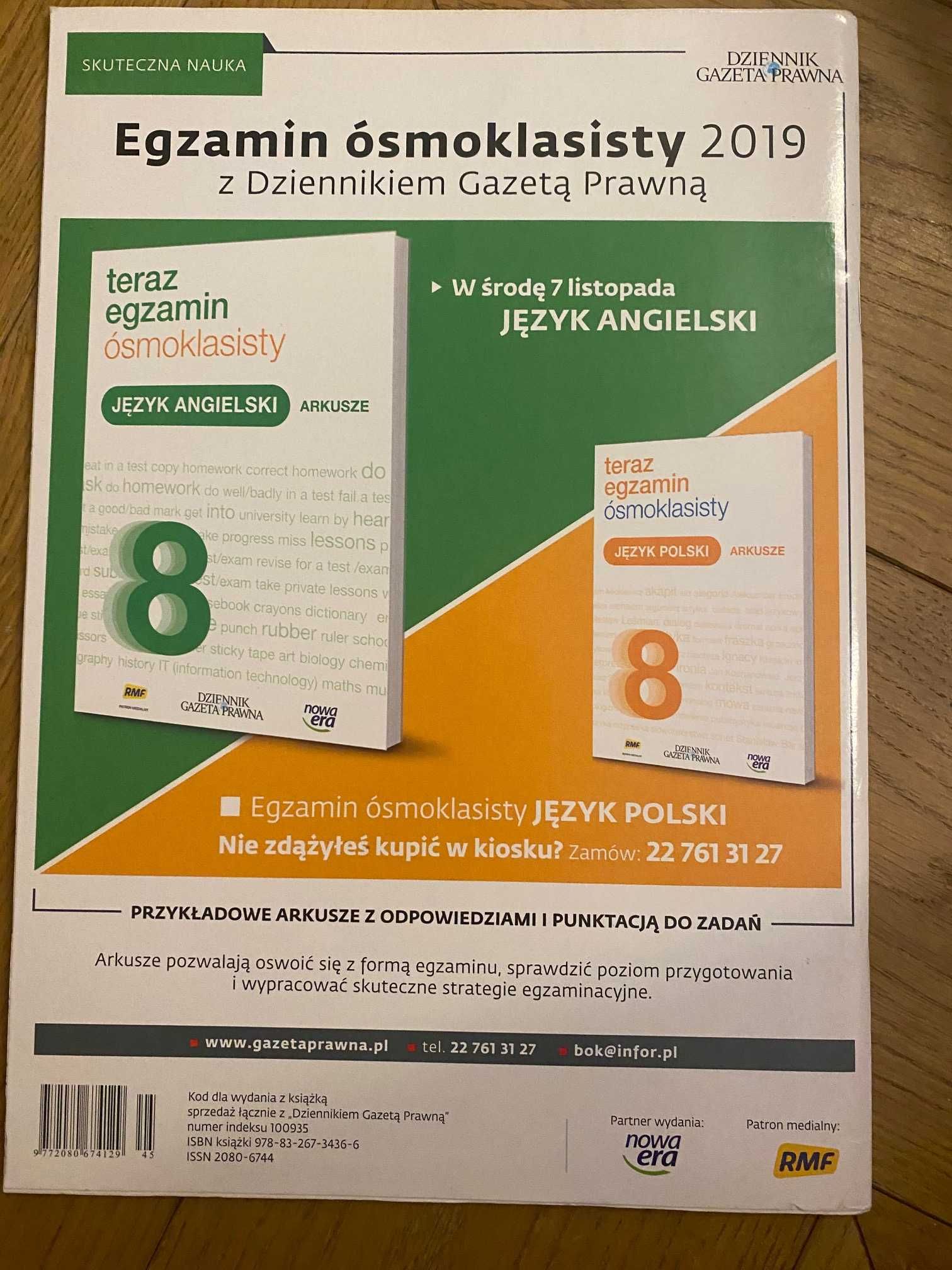 Egzamin ósmoklasisty matematyka i język polski arkusze