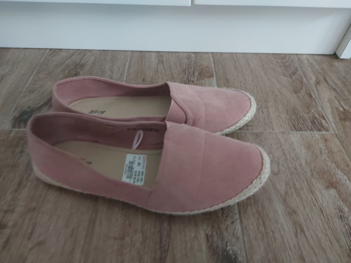 Espadryle brudny róż 40