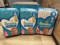 3 x paczki pampers pampers active baby 3 46 szt