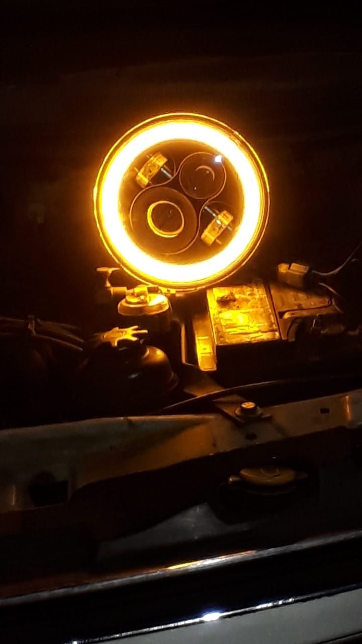 Światła lampy reflektory LED Angel Eyes do Jeep Wrangler JK TJ CJ