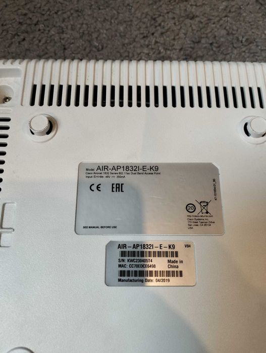 Access Point Cisco AIR-AP1832I-E-K9 uszkodzony